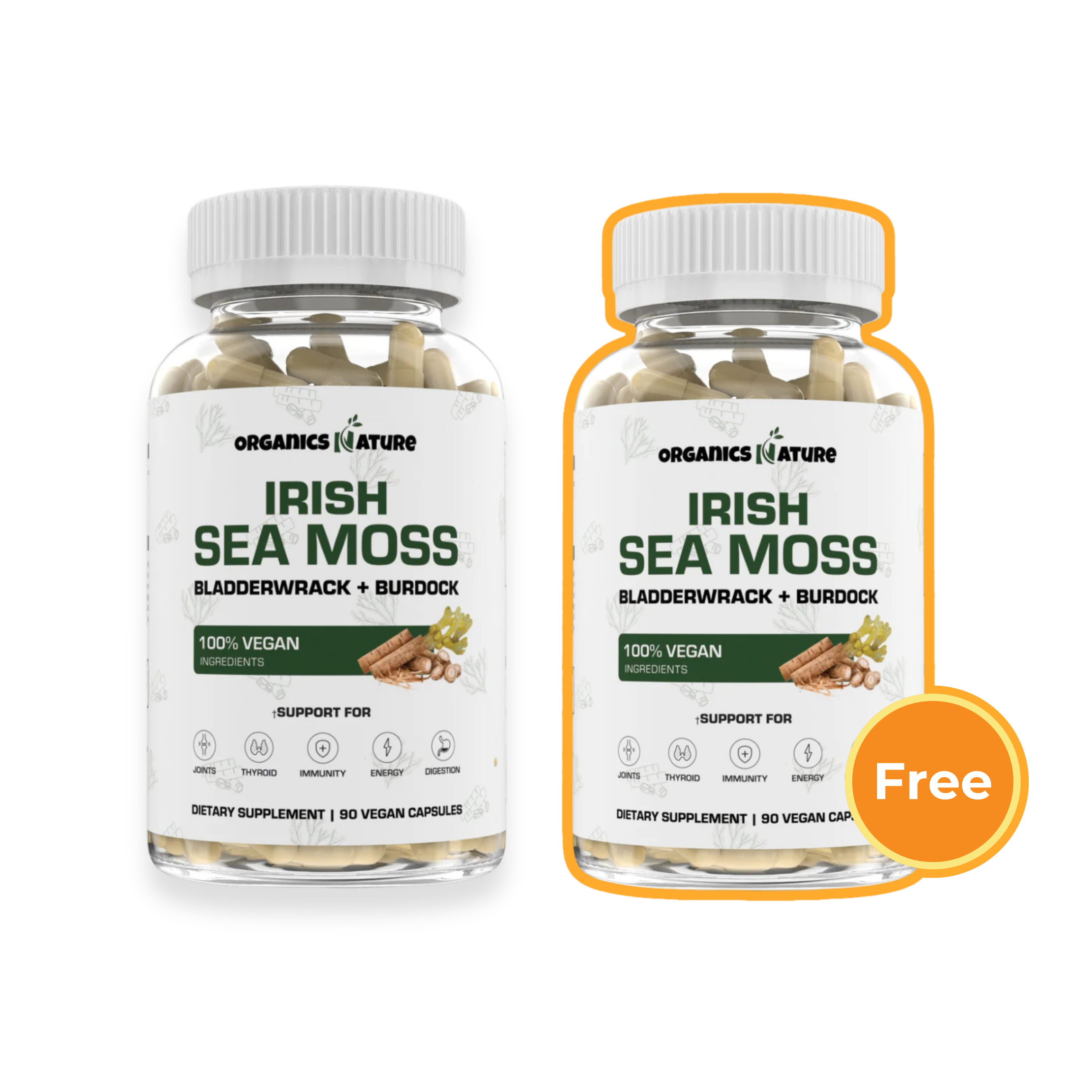 Irish Sea Moss With Bladder Wrack & Burdock Root BOGO