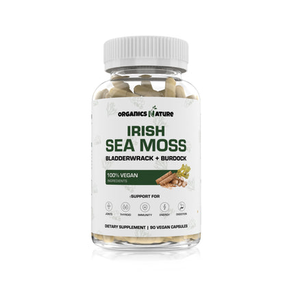 Organics Nature Sea Moss Bladderwrack and Burdock Capsules